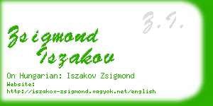 zsigmond iszakov business card